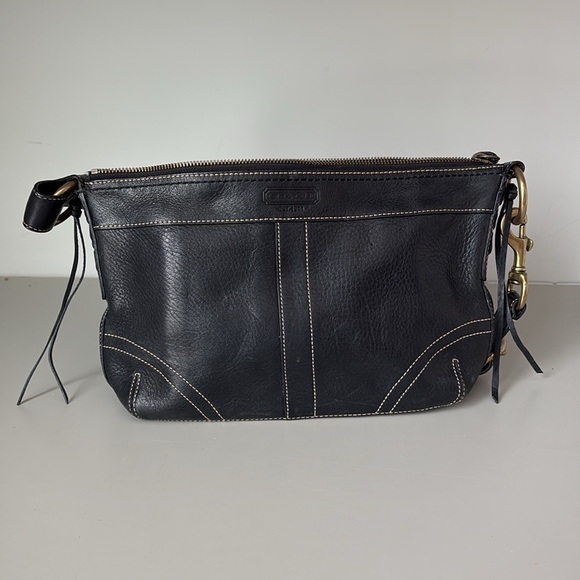 Coach Black Pebbled Leather Shoulder Bag 10559 - Picture 1 of 11